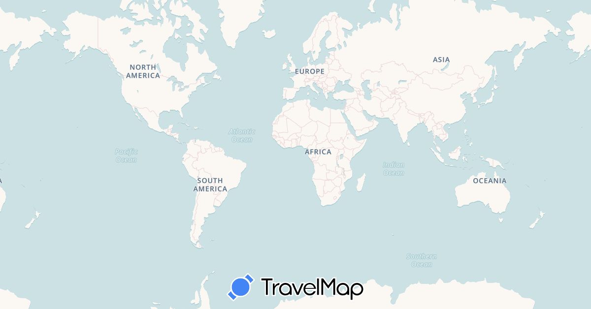 TravelMap itinerary: driving, bus, plane, train, boat in Australia, Switzerland, China, Germany, Egypt, Spain, France, Greece, Croatia, Iceland, Italy, Montenegro, Netherlands, New Zealand, Portugal, Slovenia, Thailand, Turkey, Vatican City, Vietnam (Africa, Asia, Europe, Oceania)